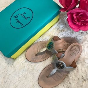 Jack Rogers Larissa Sandal in Platinum